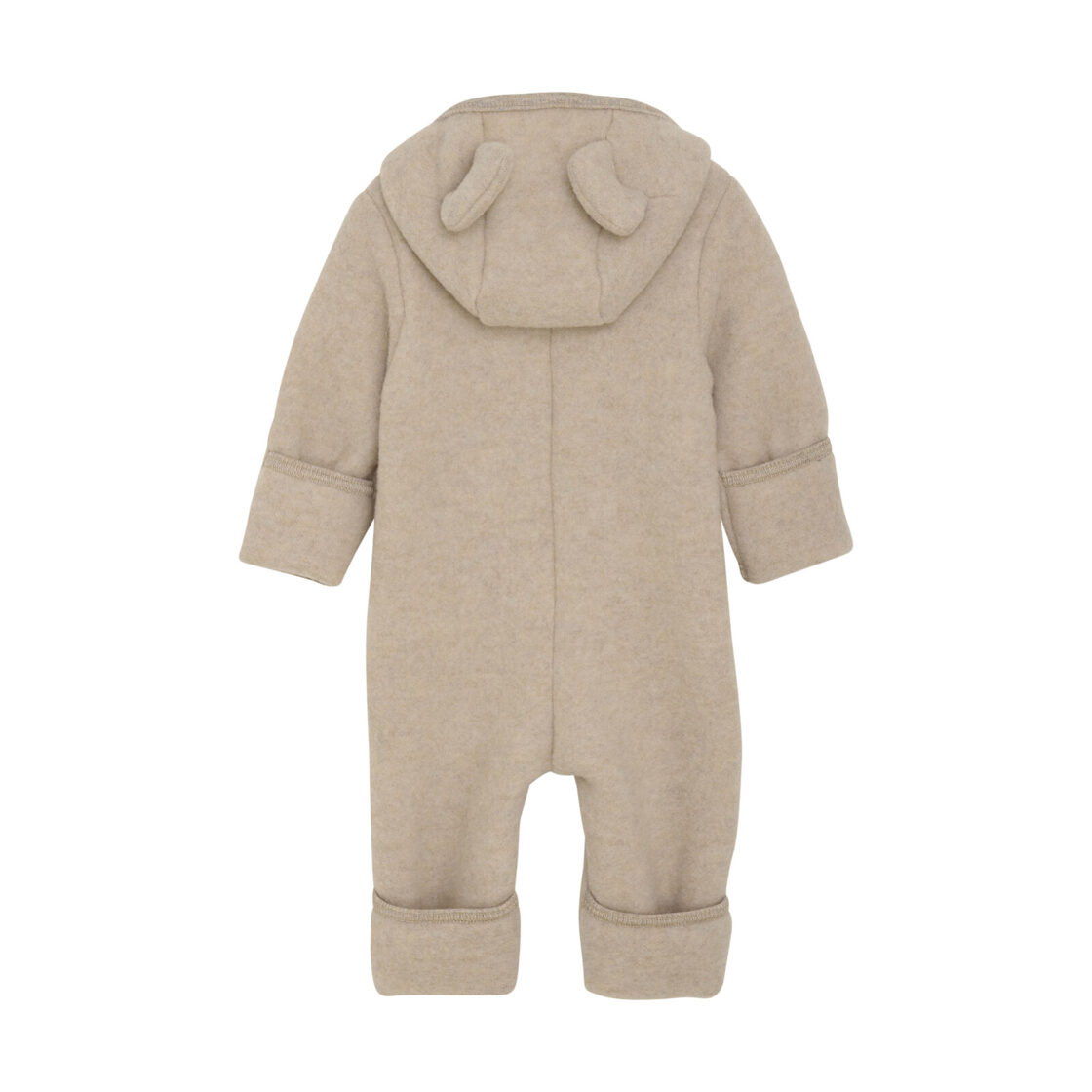 Pram Suit Ears Wool Fleece HUTTEliHUT Camel Melange Rain