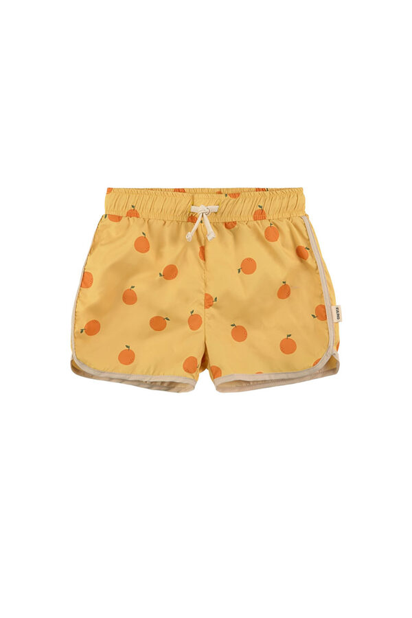 Peldšorti - Kuling - Lisbon Printed Swim Shorts With Oranges Yellow