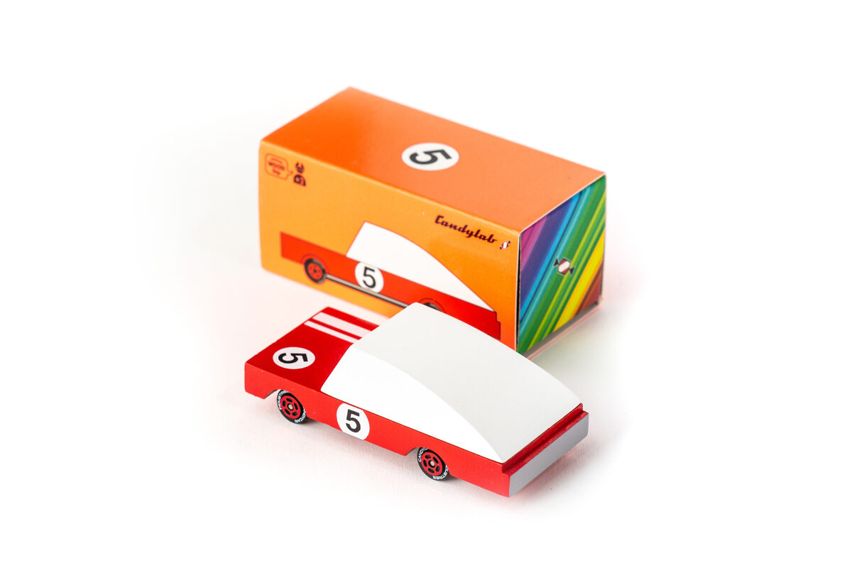 Candylab - Red Racer Nr.5 koka automašīna [mazā]