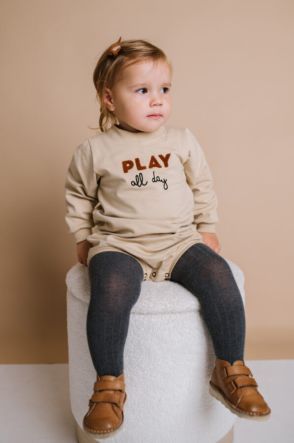 Warm romper - Play all day / Sand
