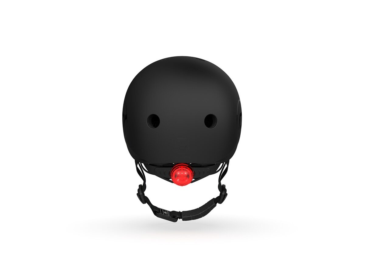 Casque Scoot And Ride XXS Cendre – Léger, Réglable, LED, Personnalisable Prénom, 1-5 Ans