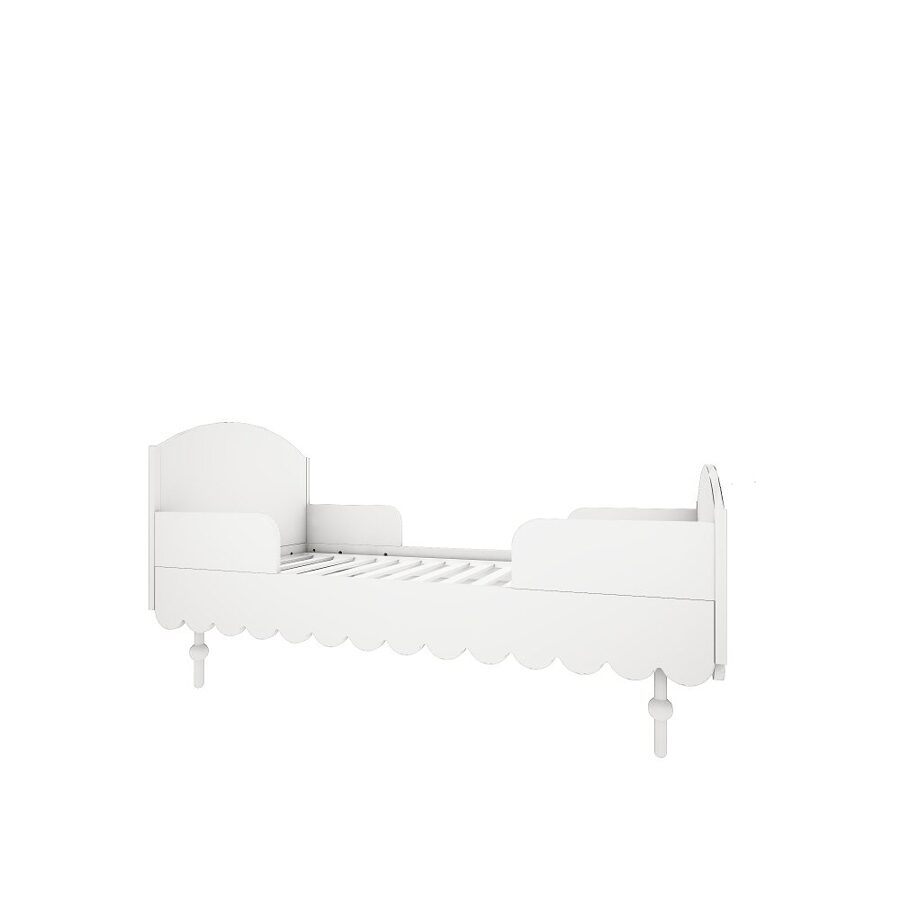 Pārveidojama zīdaiņu gultiņa 70 x 140 cm (2in1) - Woodluck design - Babushka / White