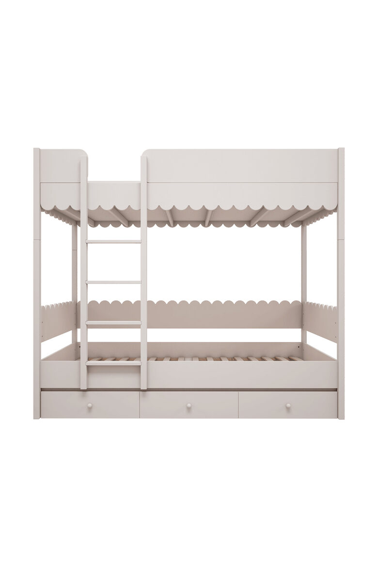 Divstāvu Bērnu Gulta Babushka / White