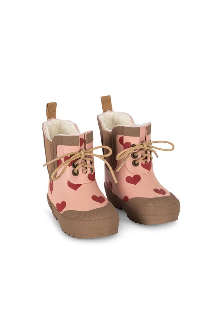 Children’s Thermo Boots – Amour Pink (Natural Rubber & Wool Lining)