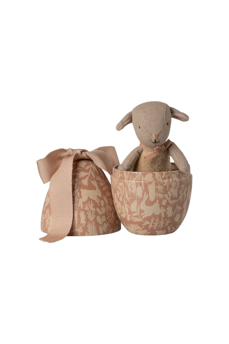 Easter Egg with Micro Lamb, Small - Powder | Maileg 18-6202-00