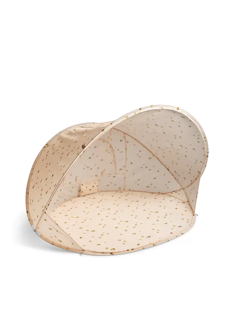 Kids Pop-Up Beach Tent with UV Protection UPF 50+ - Lemon | Konges Slojd KS101018