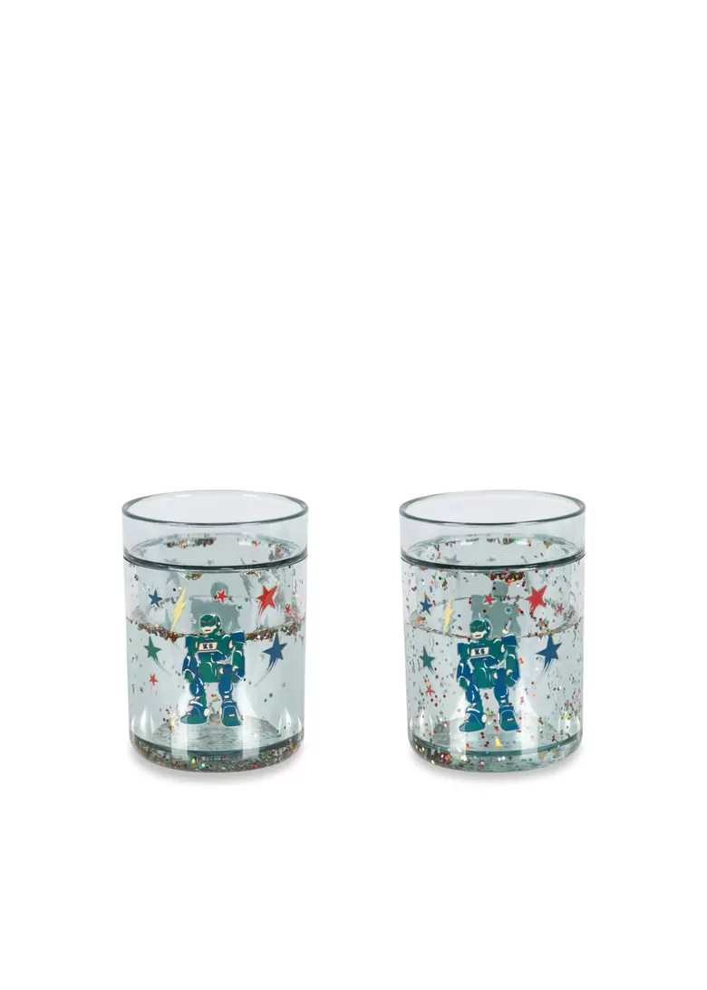 Glitter Krūzīšu Komplekts (2 gab.) Bērniem - Hero Robot | Konges Slojd KS103024