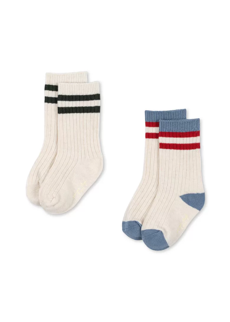 Socks 2-pack Rib - Pearl Blue | Konges Slojd KS105228
