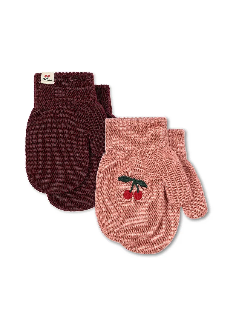 Kids Warm Filla Mittens (2 pack) - Sorbet | Konges Slojd KS105673