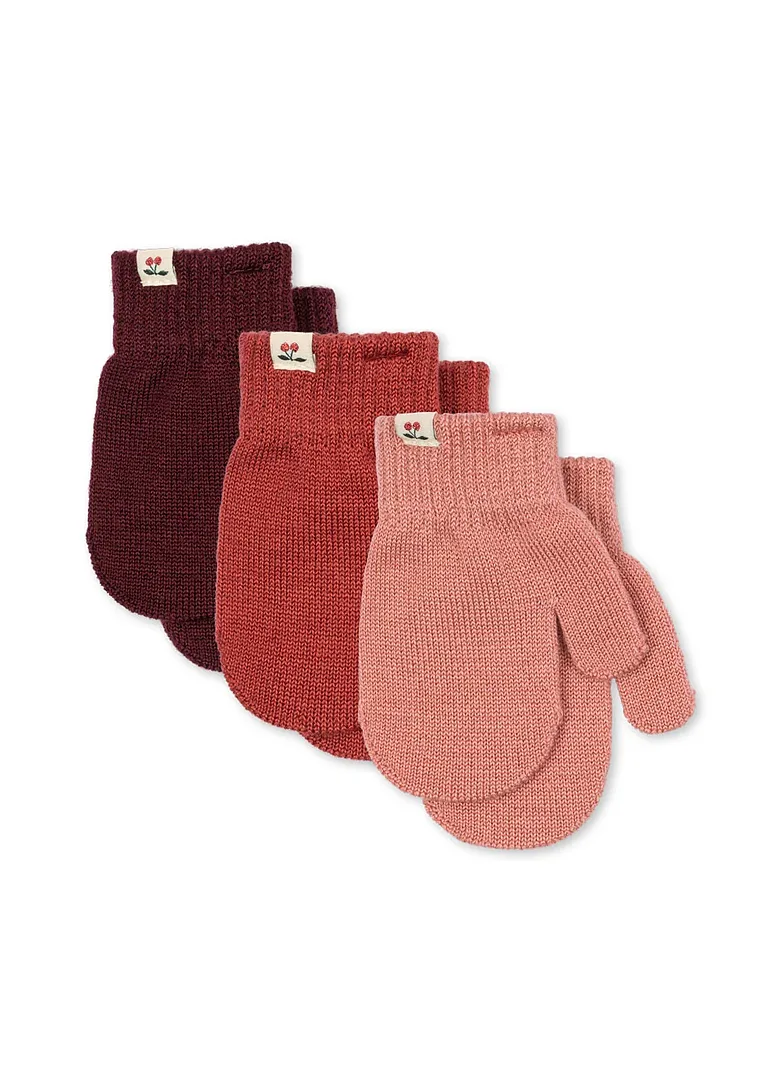 3 Pack Filla Mittens - Konges Slojd - Rose Mix