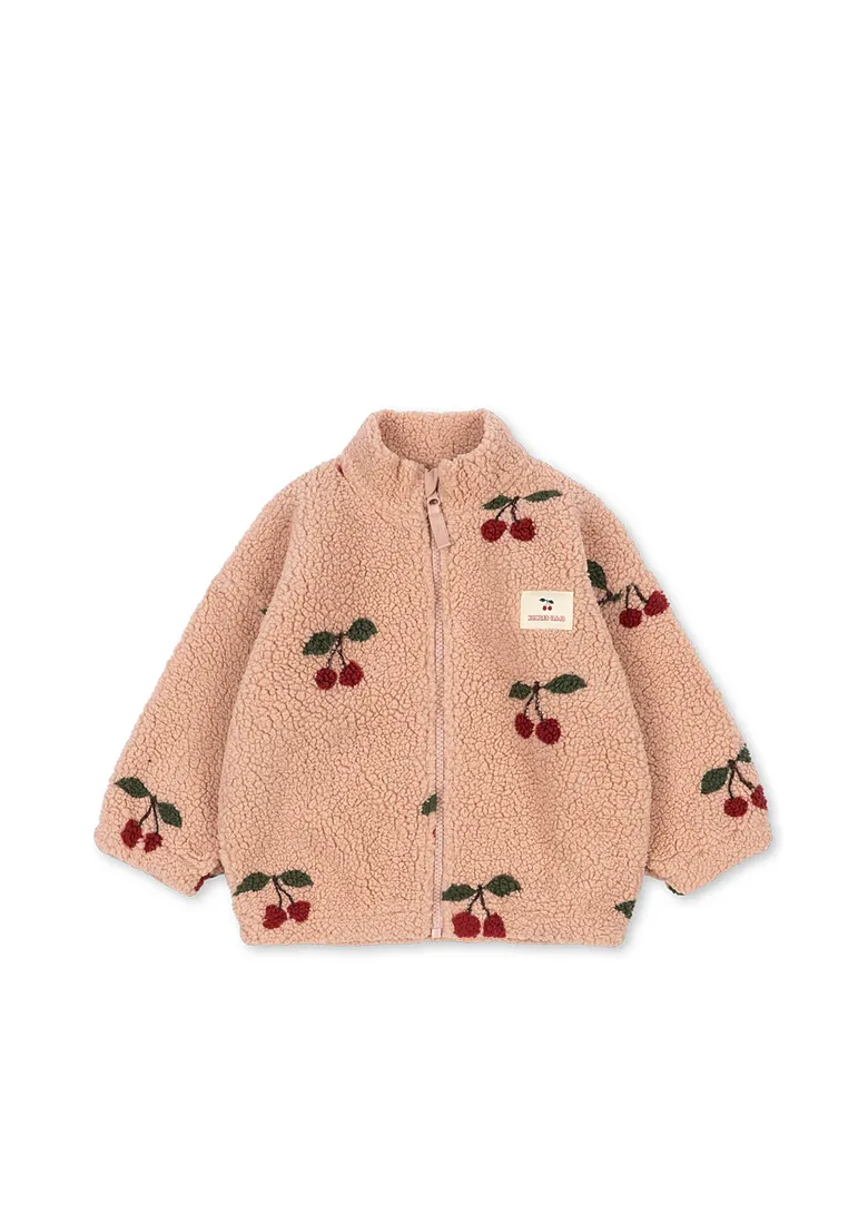 Kids Jody Teddy Fleece Jacket - Ma Grande Cerise Blush | Konges Slojd KS105720