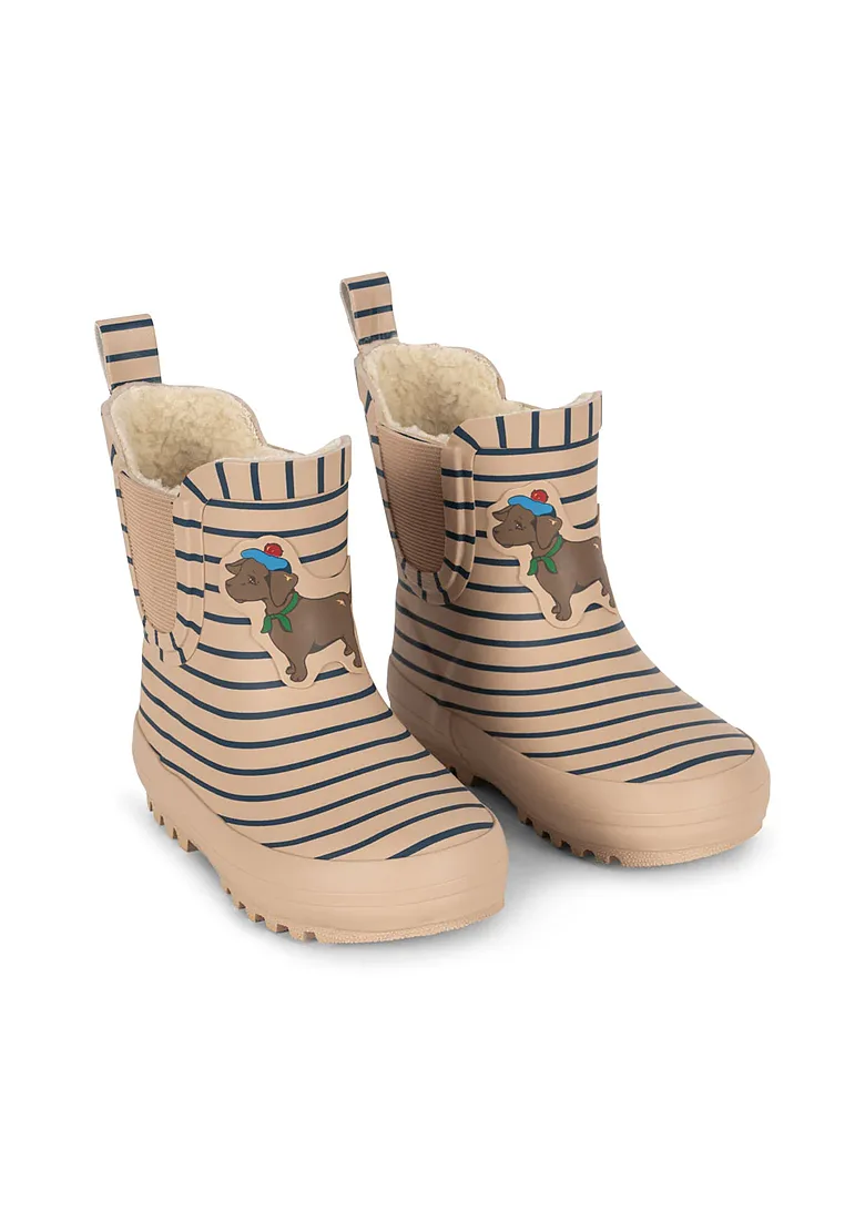 Kids Roi Rain Boots - Stripe La Mer | Konges Slojd KS105766
