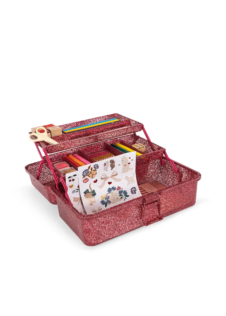 Mākslas Komplekts Caddy - Glitter Rose | Konges Slojd KS105960