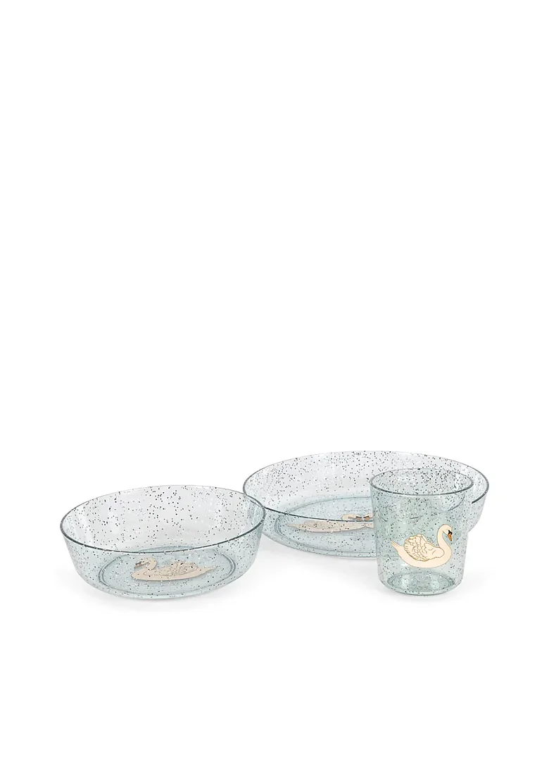 Sparkly Dinner Set - Konges Slojd - Swan Blue KS106243