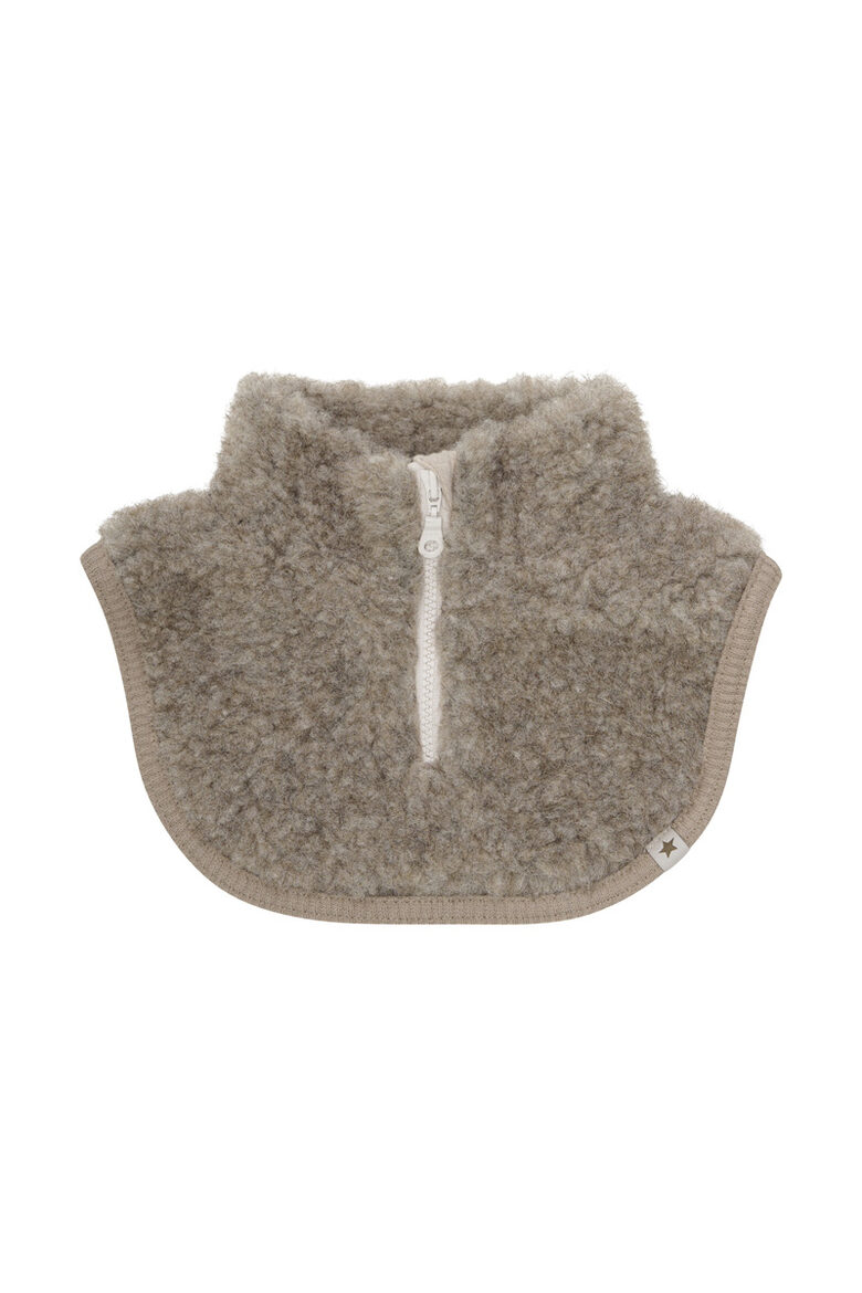Wool Teddy Neck Warmer - Camel Melange | HUTTEliHUT 