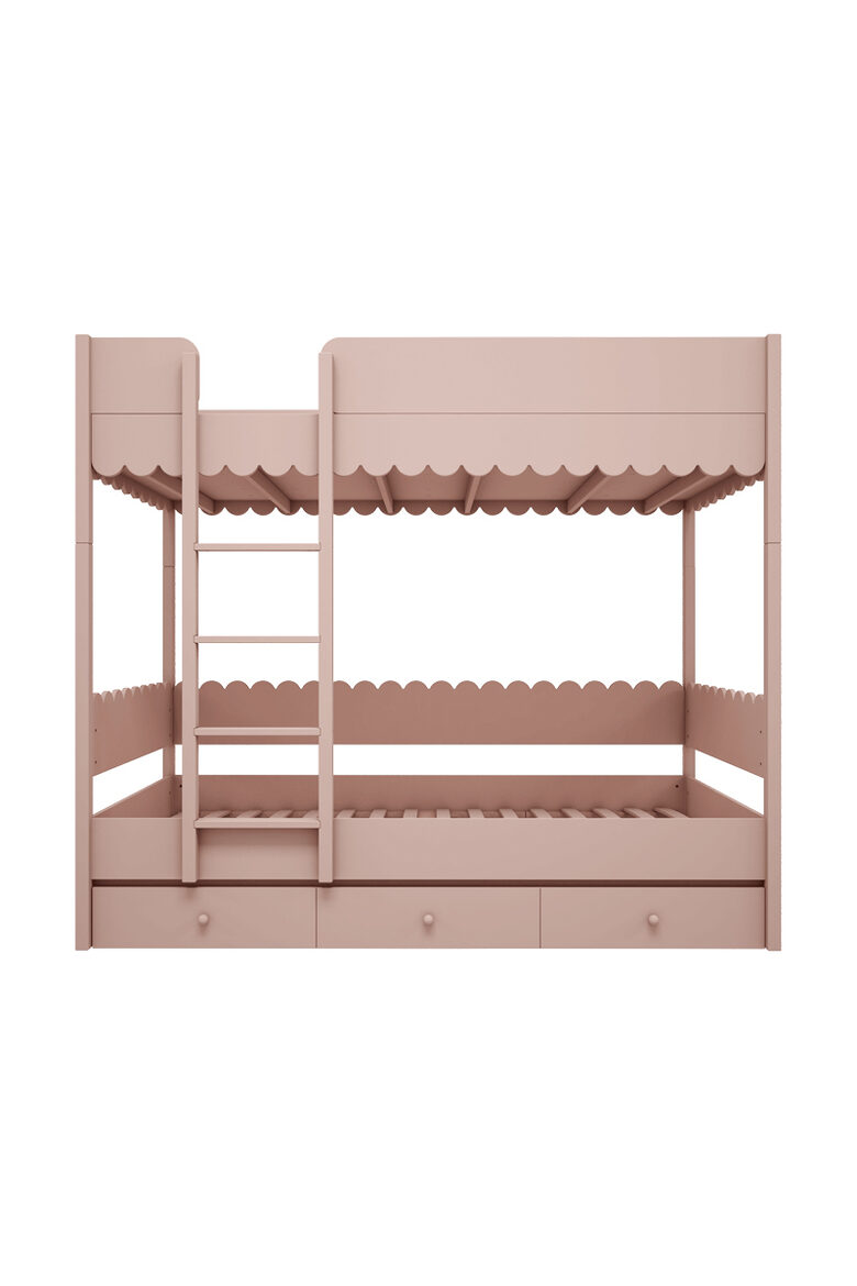 Divstāvu Bērnu Gulta Babushka / Pink