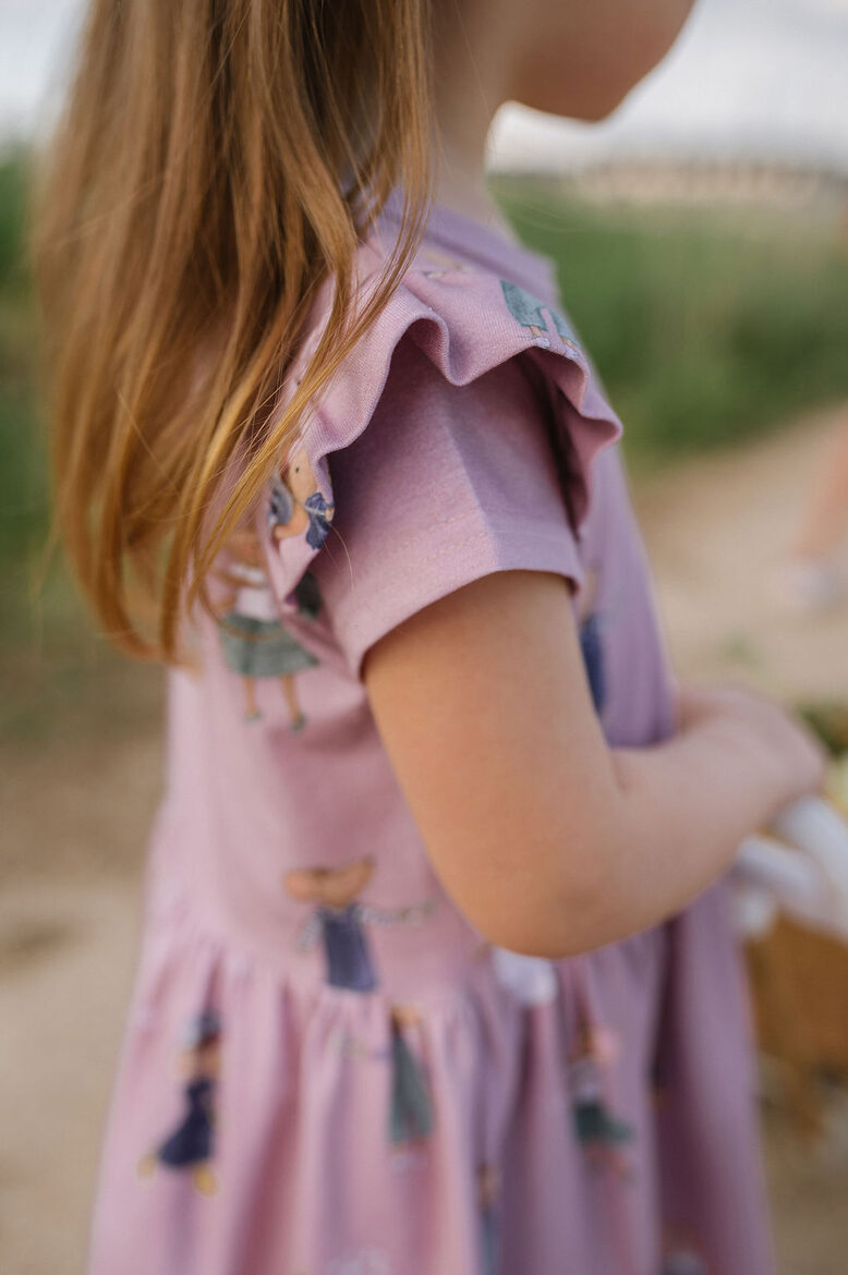 Meiteņu Kleita Little Mouse - Rozā