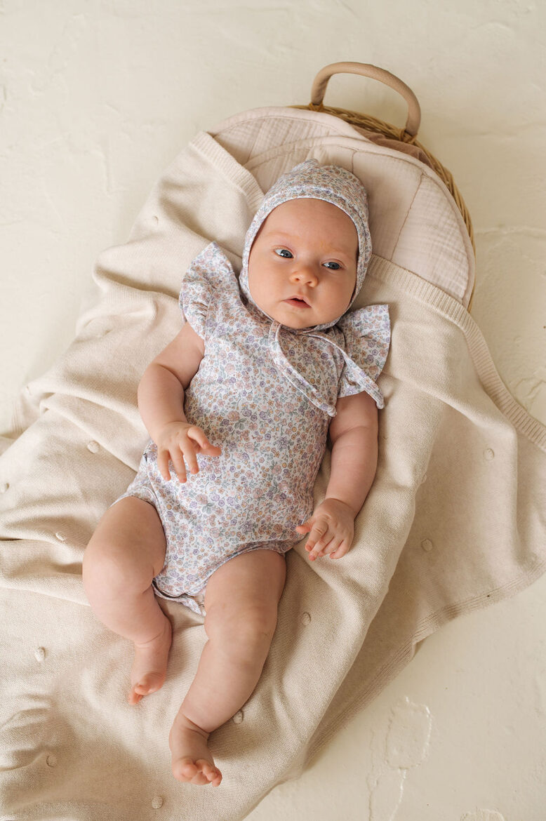 Baby Bonnet - Daydream With Floral Print