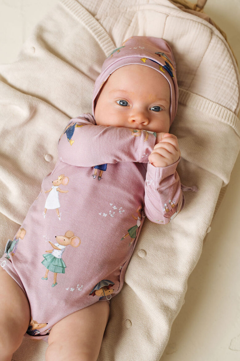 Baby Bonnet Little Mouse - Pink