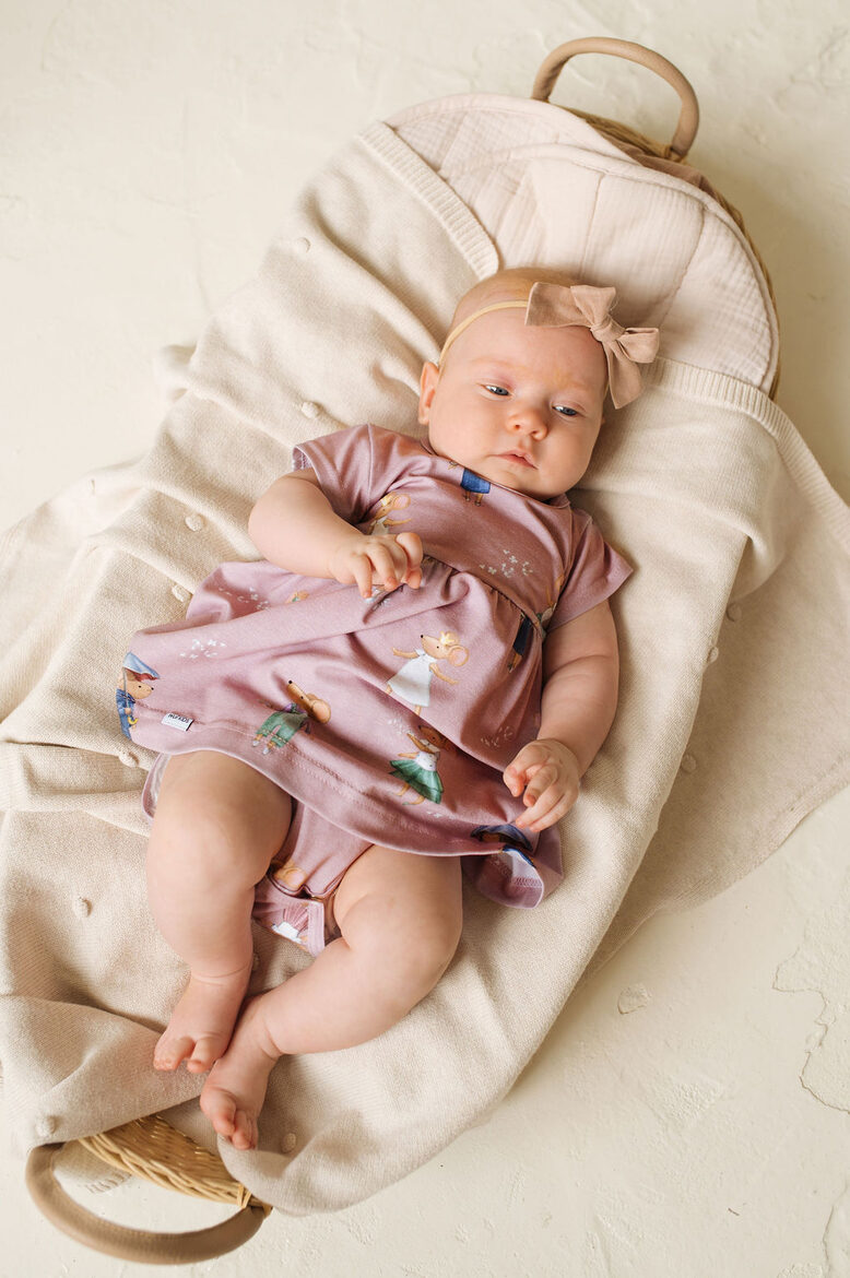 Baby Bodydress With Mouse Print