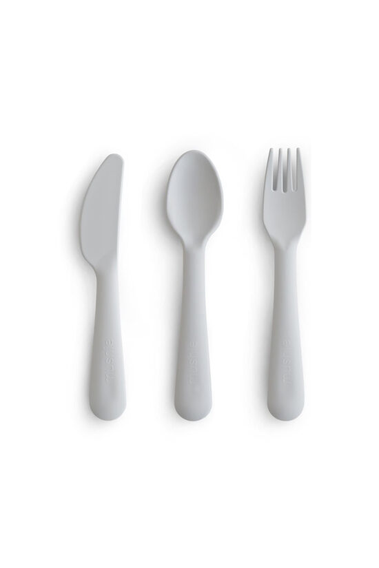 Mushie Cutlery Set for Kids – Cloud (Fork, Spoon, Knife)