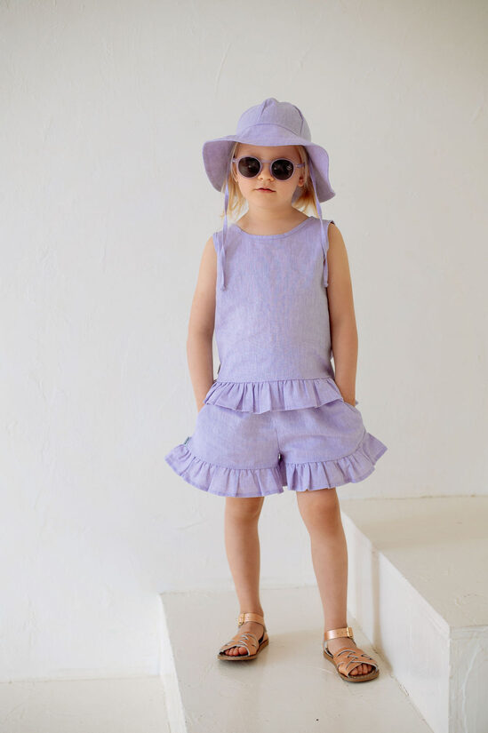 Girls Skirtshort - Purple Melange