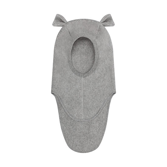 Kokvilnas Flīsa Balaklava ar Lāča Ausīm - Medium Grey Melange | HUTTEliHUT 460518-1200