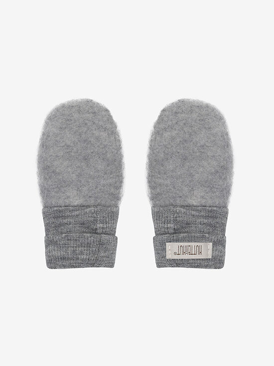 Mazuļu Merino Vilnas Flīsa Dūraiņi - Medium Grey Melange | HUTTEliHUT 481032-1220
