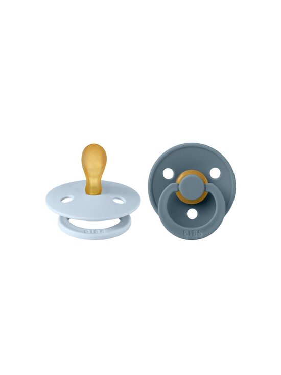 BIBS Colour Symmetrical Pacifiers – Baby Blue / Petrol (2 Pack)