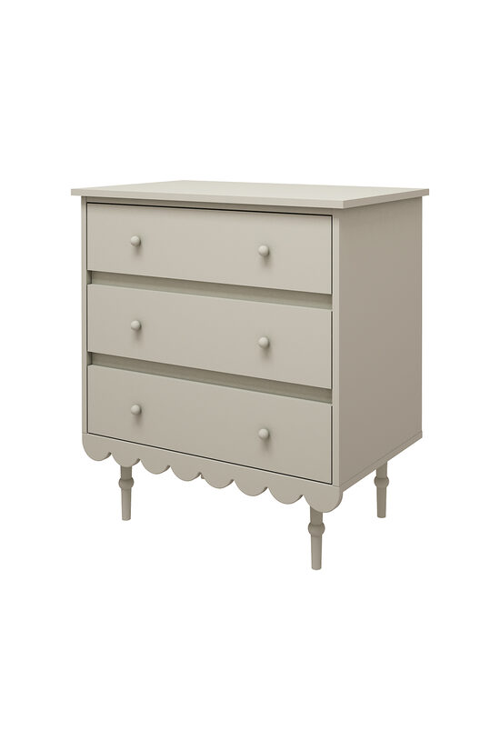 Zemā Bērnistabas Kumode Ar 3 Atvilktnēm - Cashmere / Babushka