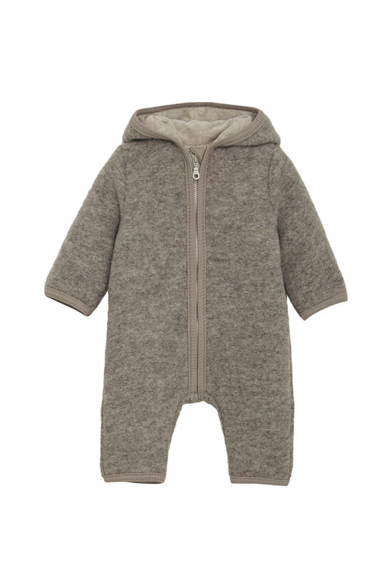 Wool Pram Suit with Lining - Camel Melange | HUTTEliHUT 