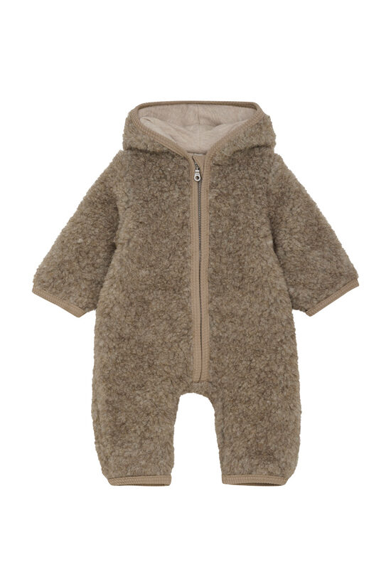 Wool Teddy Pram Suit - Camel Melange | HUTTEliHUT 