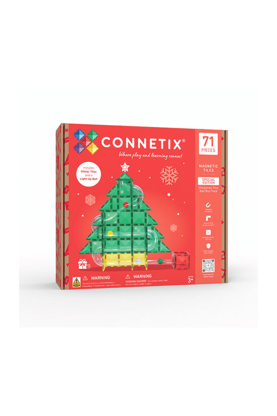 Magnētiskie Klucīši - Connetix Special Edition Christmas Tree Ball Run - 71 gab. 