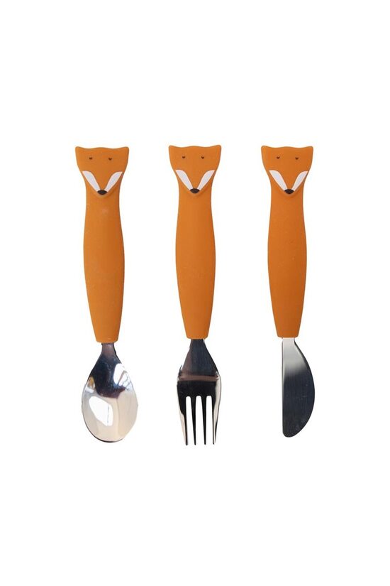 Silicone Cutlery Set 3-Pack - Mr. Fox - Trixie