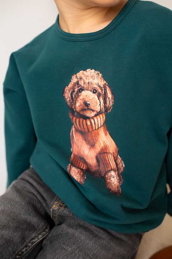 Bērnu Džemperis Toy Poodle - Tumši Zaļš