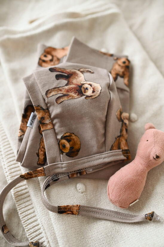 Baby Tie Hat Toy Poodle - Brown