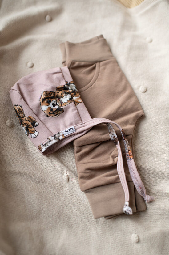 Baby Tie Hat Cavalier Puppies - Pink