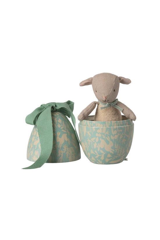 Easter Egg with Micro Lamb, Small - Dusty Mint | Maileg 18-6202-01