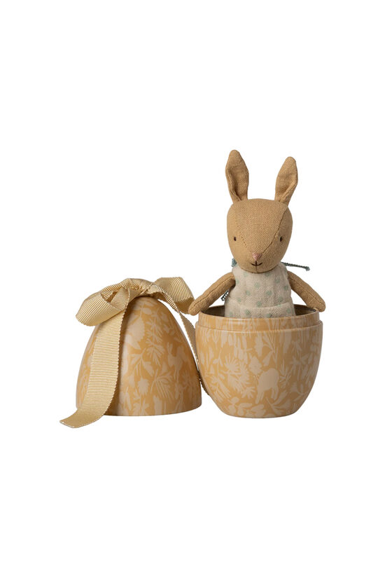 Easter Egg with Micro Rabbit, Small - Cream Yellow | Maileg 18-6201-01