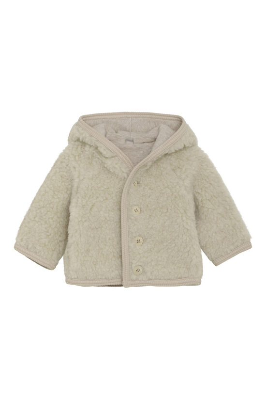 Merino Wool Pixie Teddy Jacket - Cement | HUTTEliHUT