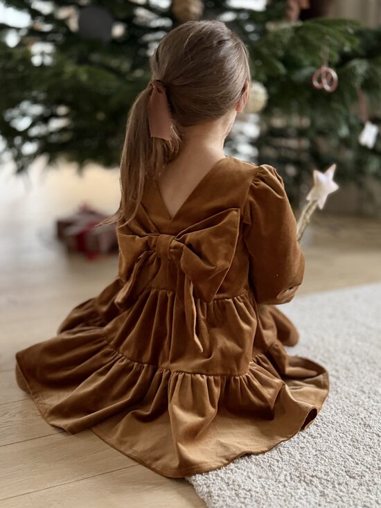 Bow Dress - Caramel