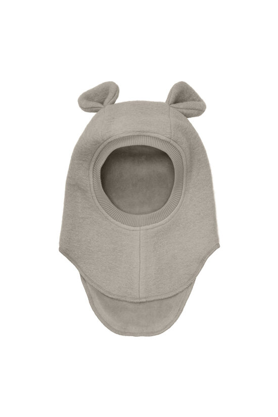 Wool Balaclava with Teddy Ears - London Fog | HUTTEliHUT 