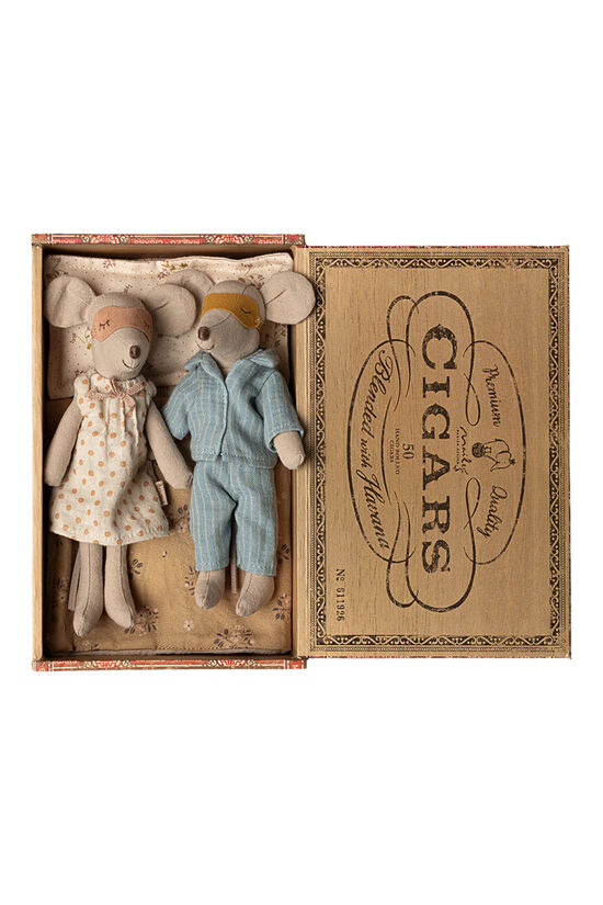 Mum & Dad Mice in Cigarbox | Maileg