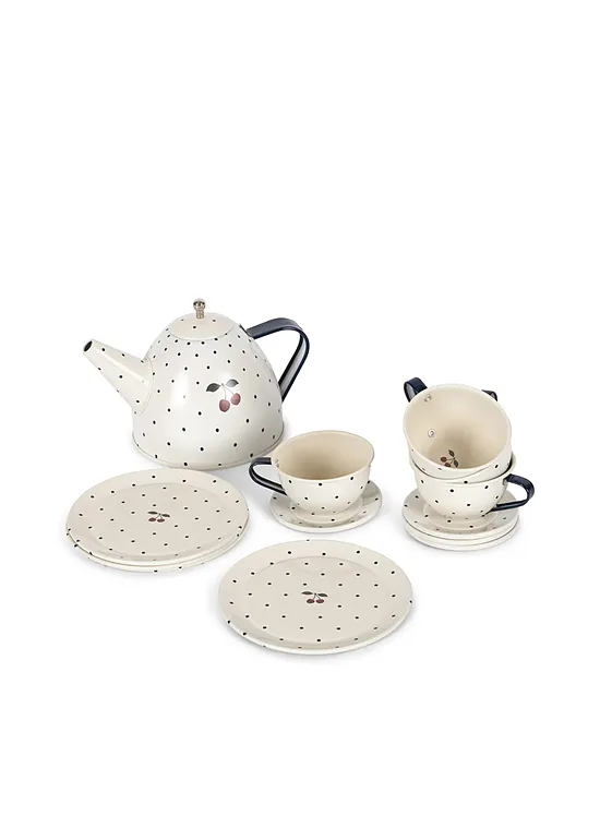 Tea Party Toy Tea Set - Blue Dot | Konges Slojd KS104009