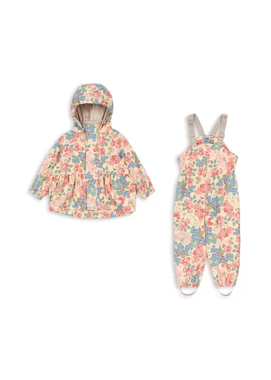 Rainy Palme Kids Rain Set - Bloomie Grape | Konges Slojd KS105050