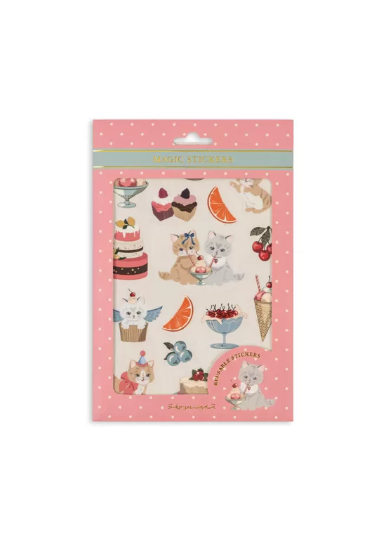 Reusable Stickers for Kids - Kitty Friends (30+ pcs) | Konges Slojd KS105250