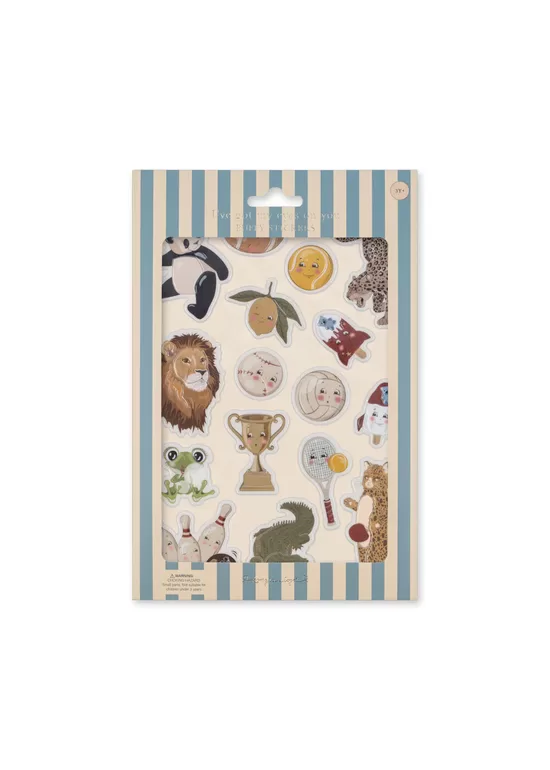 Puffy Stickers for Kids - Animals (16 pcs) | Konges Slojd KS105528