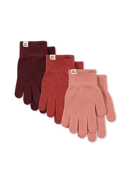 3 Pack Filla Gloves - Konges Slojd - Rose Mix KS105674