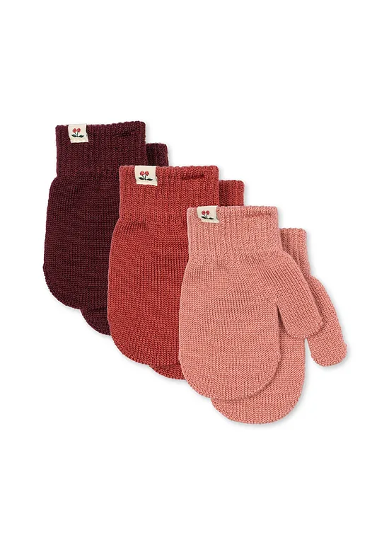 3 Pack Filla Mittens - Konges Slojd - Rose Mix