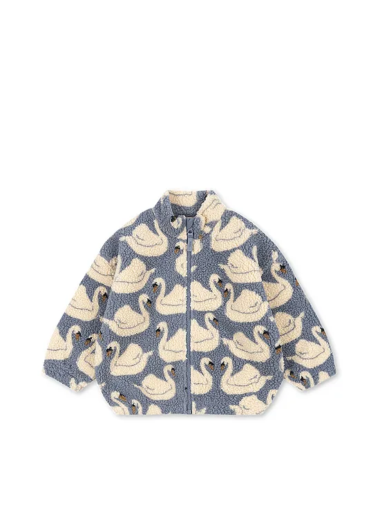 Kids Jody Teddy Fleece Jacket - Swan | Konges Slojd KS105720
